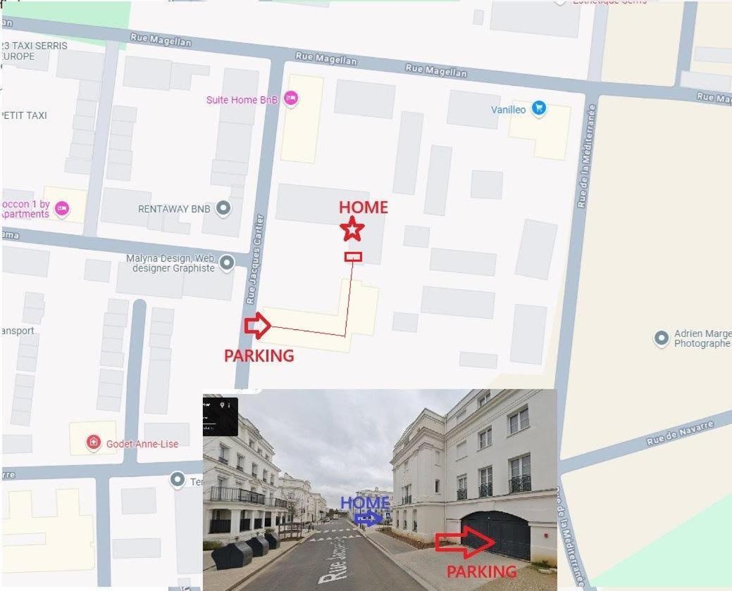 Le Cartier Appt F3, 7Mn Disneyland, Parking,Terrace Serris Dış mekan fotoğraf